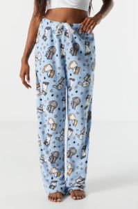 Kitten Print Plush Pajama Pant sold by Urban Planet