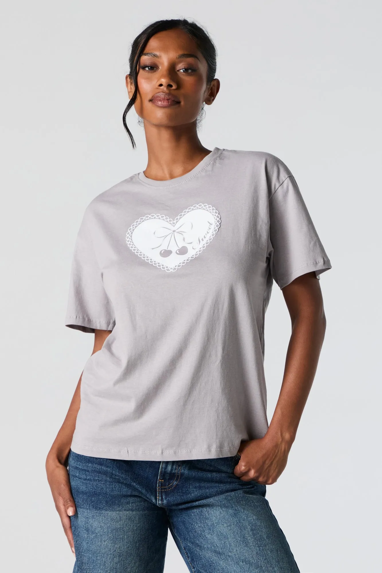 Sweet Cherries Graphic Boyfriend T-Shirt sold by Urban Planet
