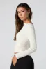 Haut en tricot côtelé à manches longues avec col montant sold by Urban Planet