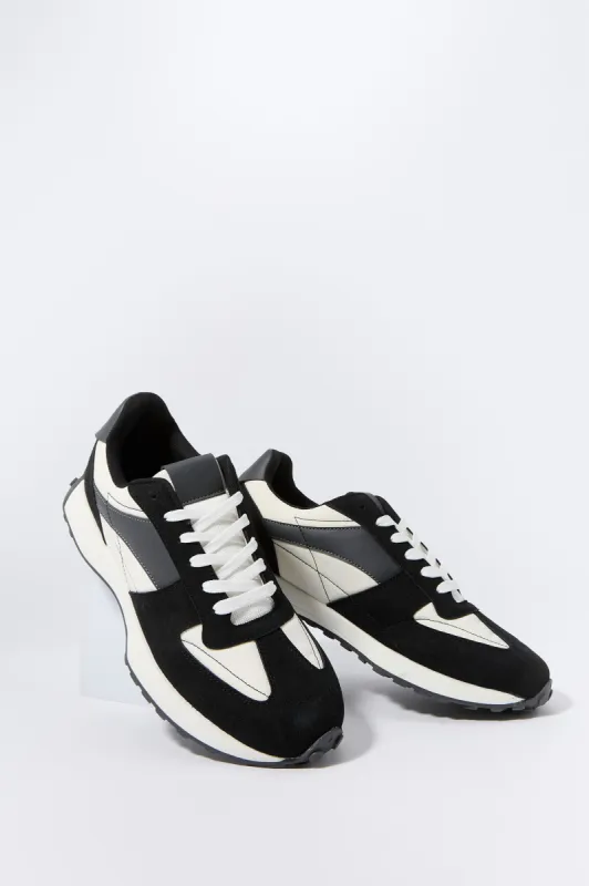 Faux Suede Colourblock Sneaker sold by Urban Planet