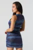 Minirobe bleu ruchée en filet sold by Urban Planet