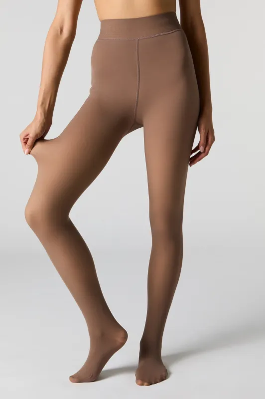 Collants doublés de molleton avec apparence diaphane sold by Urban Planet