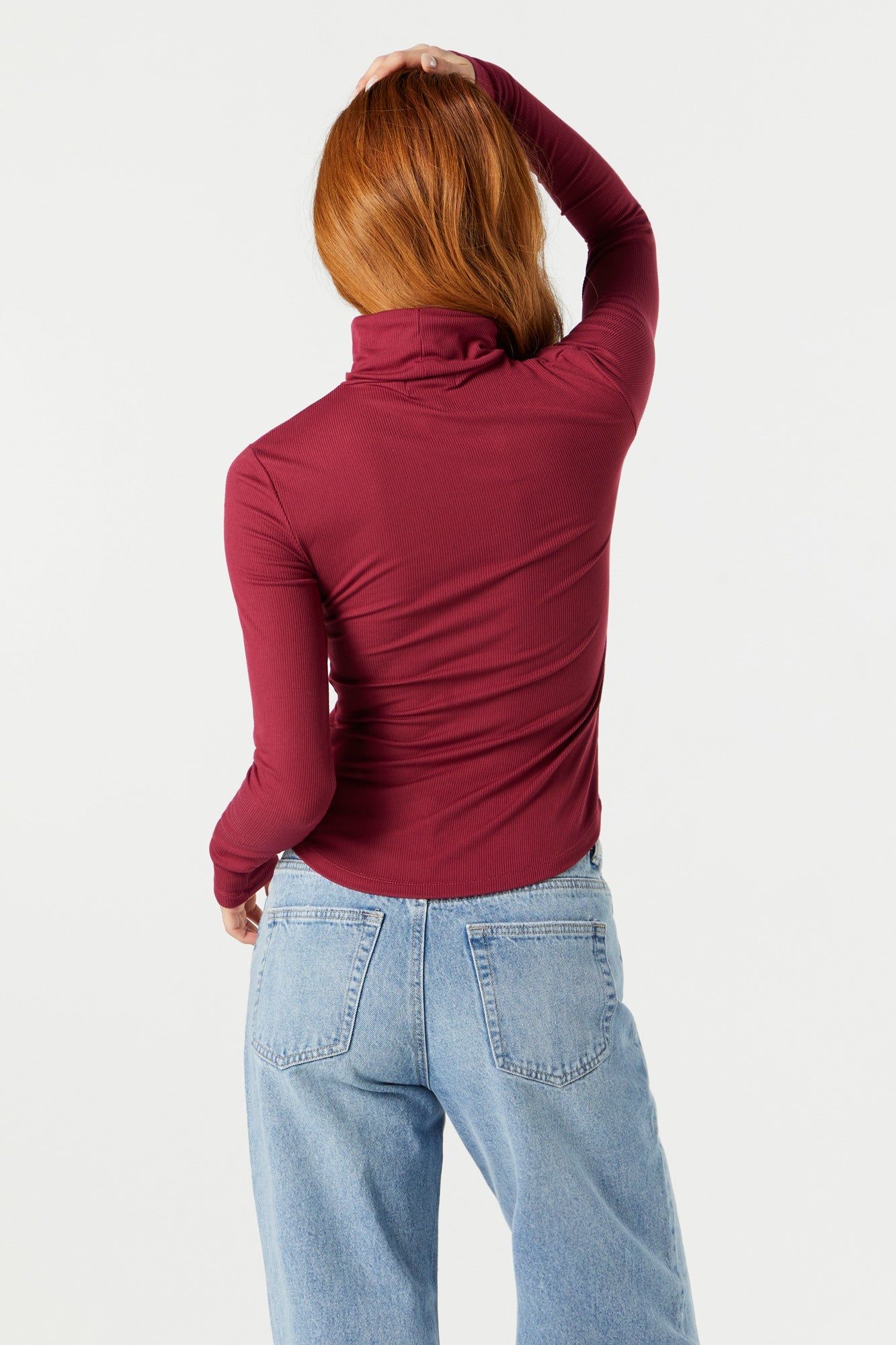 Solid Ribbed Long Sleeve Turtleneck sold by Urban Planet product image thumbnail 11