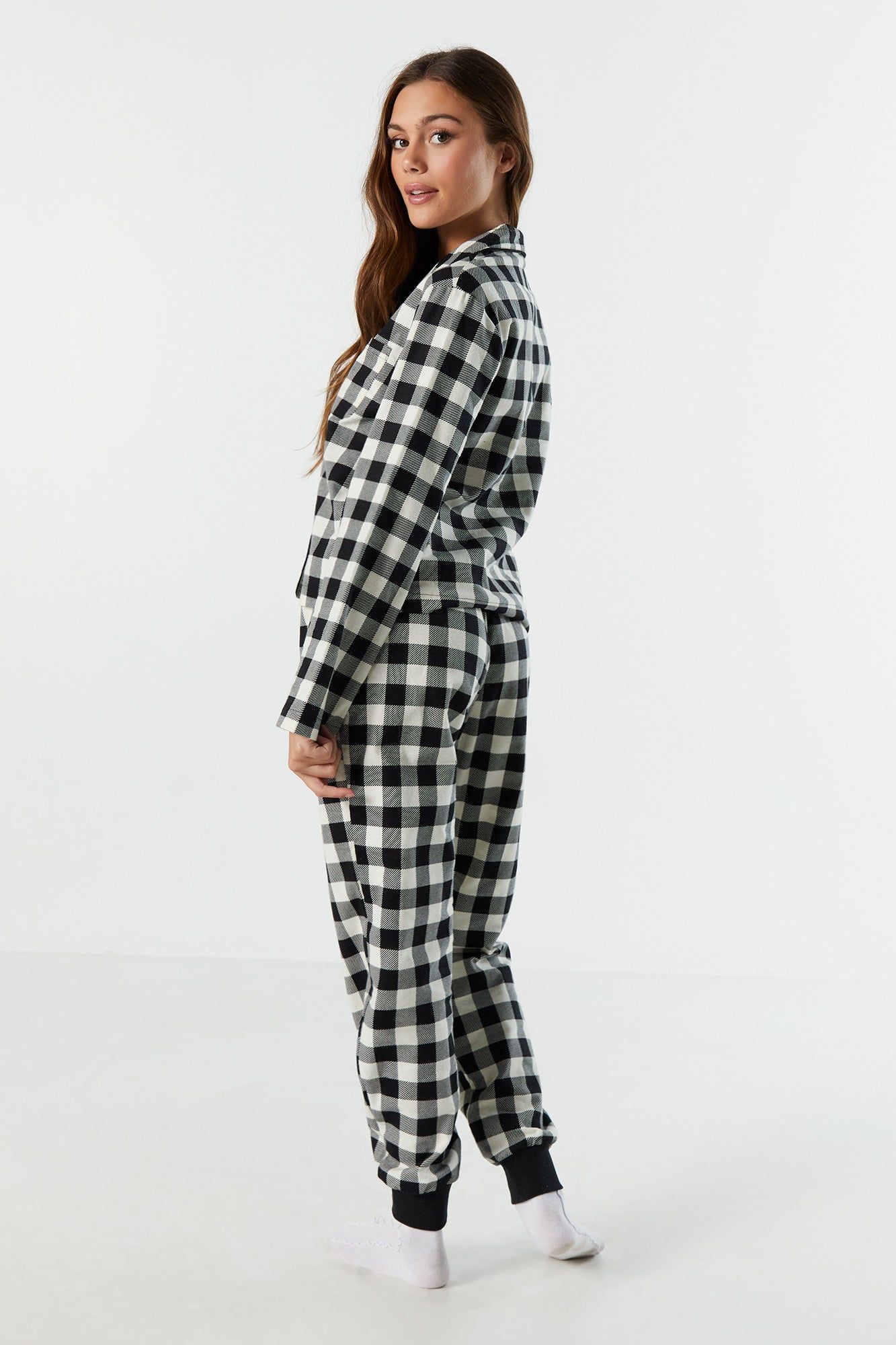 Printed Flannel Pajama Jogger sold by Urban Planet product image thumbnail 3