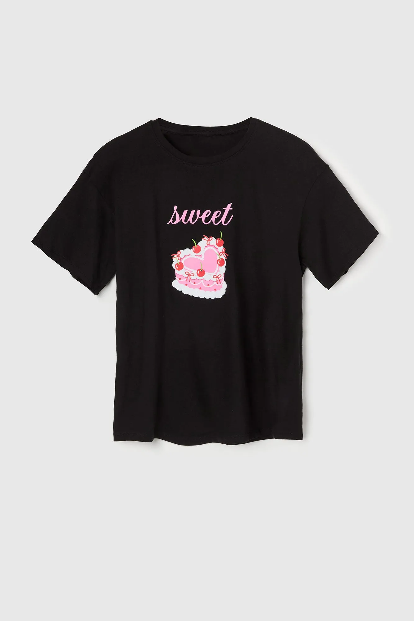 Sweet Cake Graphic Boyfriend T-Shirt sold by Urban Planet product image thumbnail 4