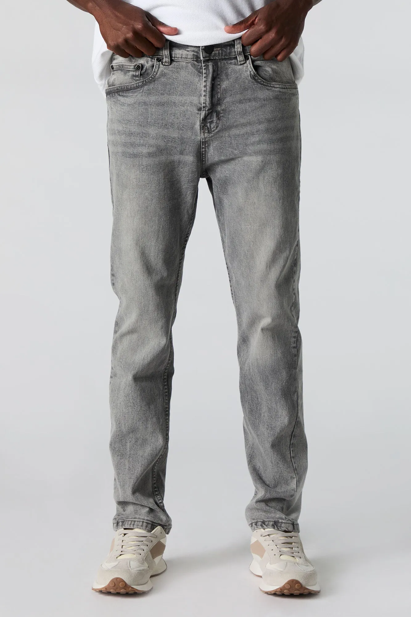 Grey Wash Straight Leg Jean sold by Urban Planet