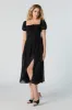 Robe midi à bustier en filet avec fente sold by Urban Planet