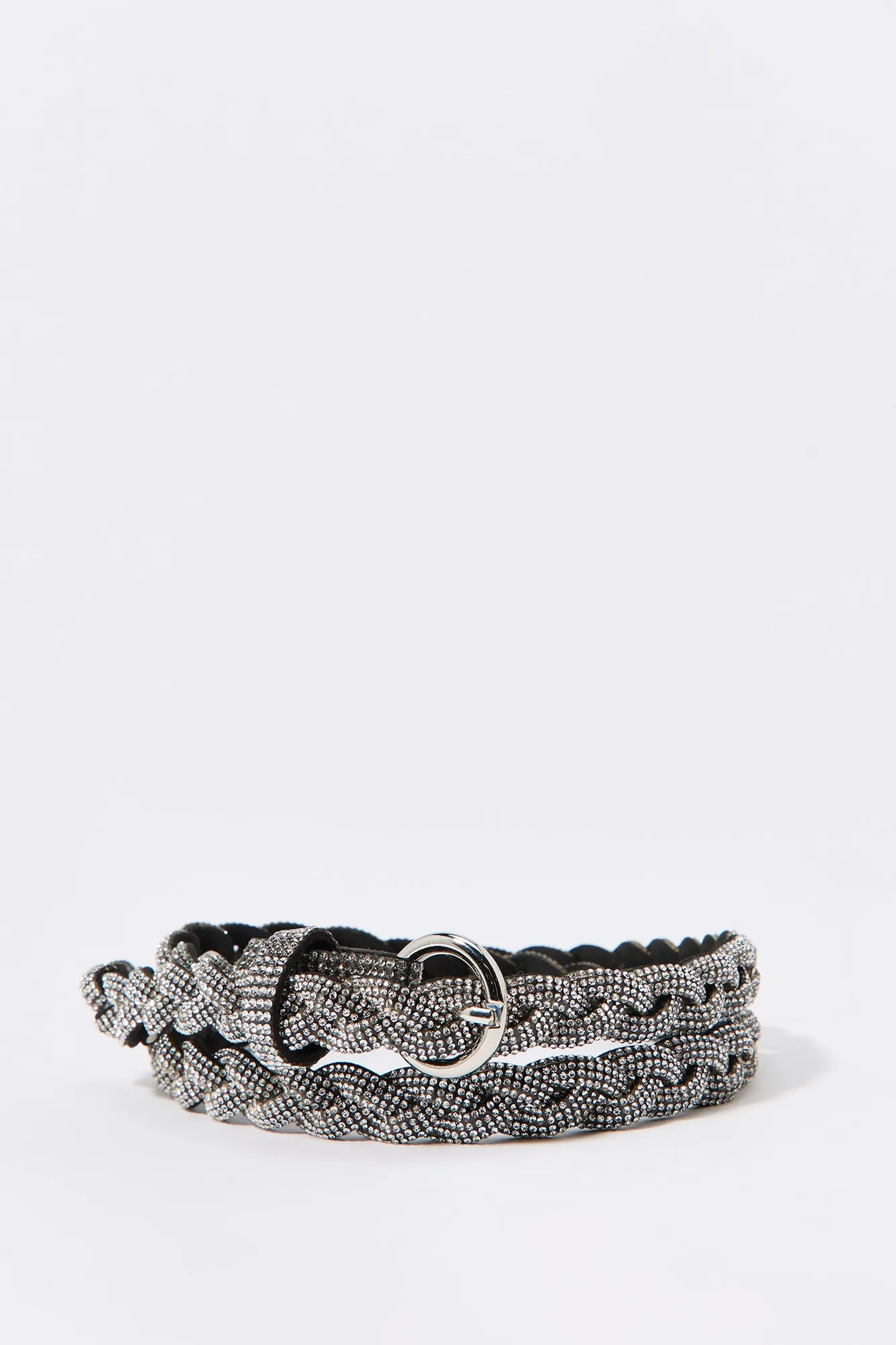 Rhinestone Braided Belt sold by Urban Planet