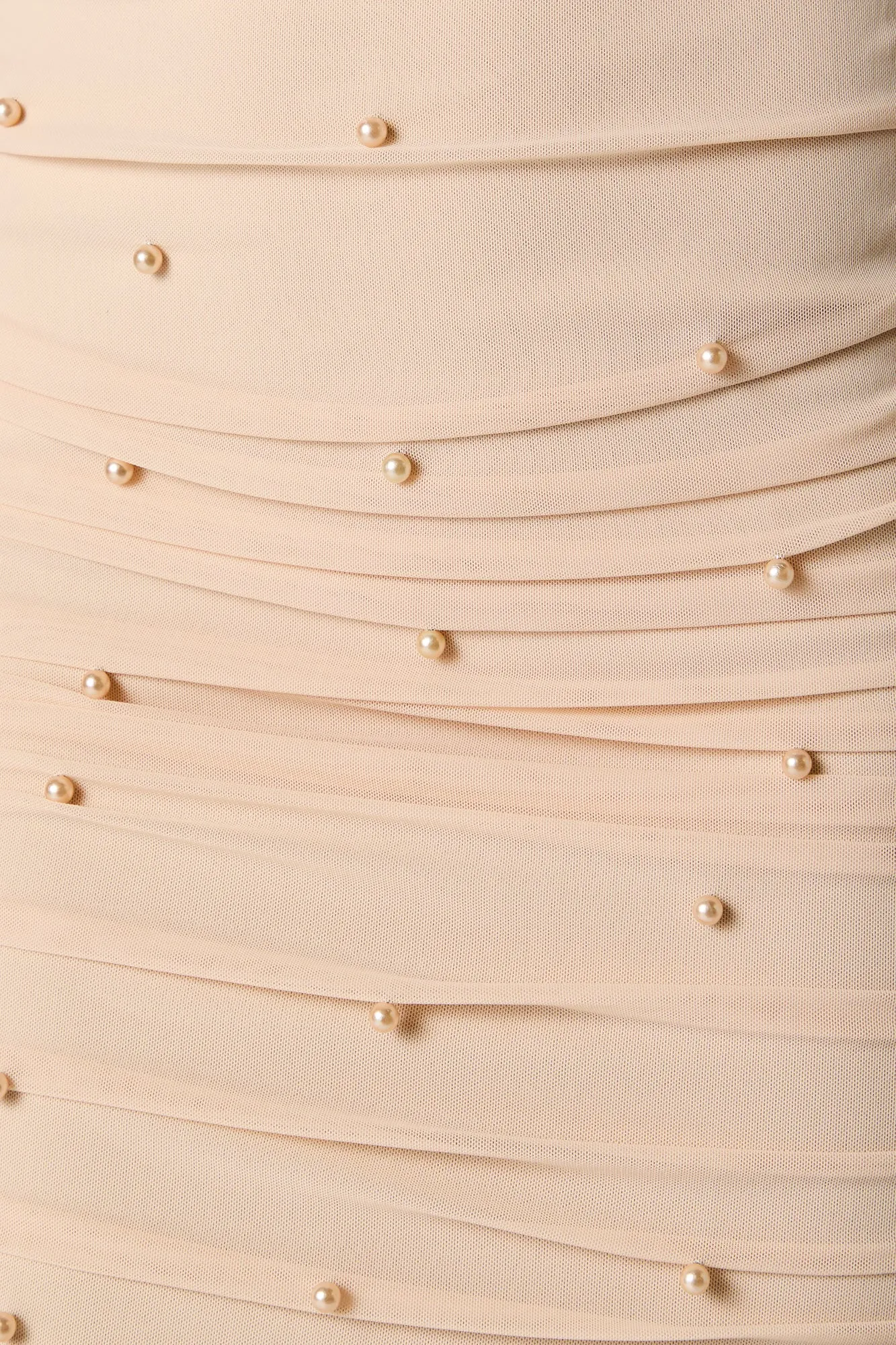 Faux Pearl Bustier Ruched Midi Dress sold by Urban Planet product image thumbnail 4