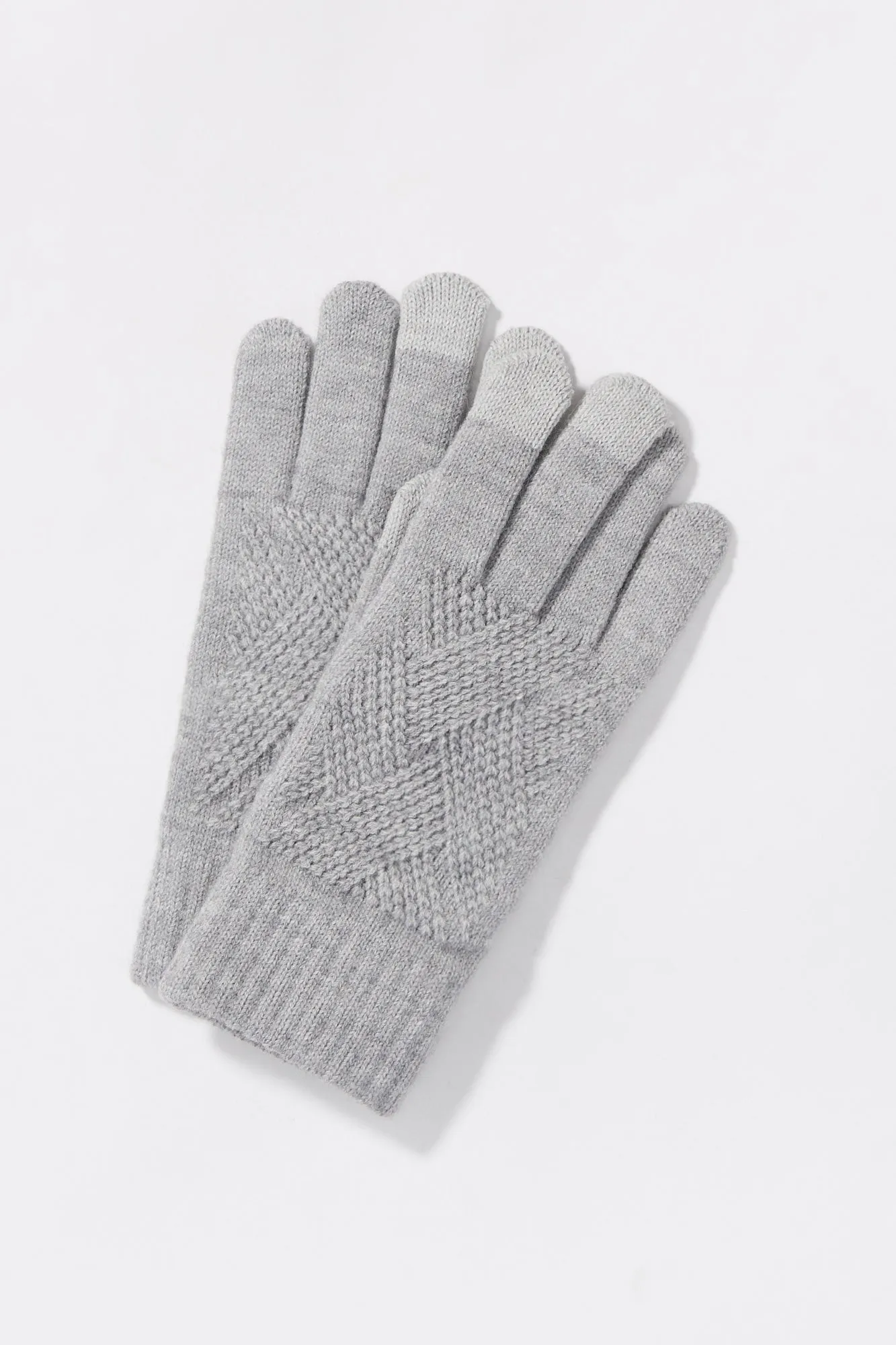 Diamond Knit Touch Screen Gloves sold by Urban Planet product image thumbnail 3