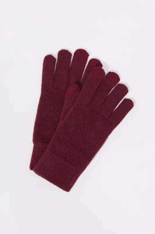 Gants à écran tactile en tricot avec motif de losanges sold by Urban Planet