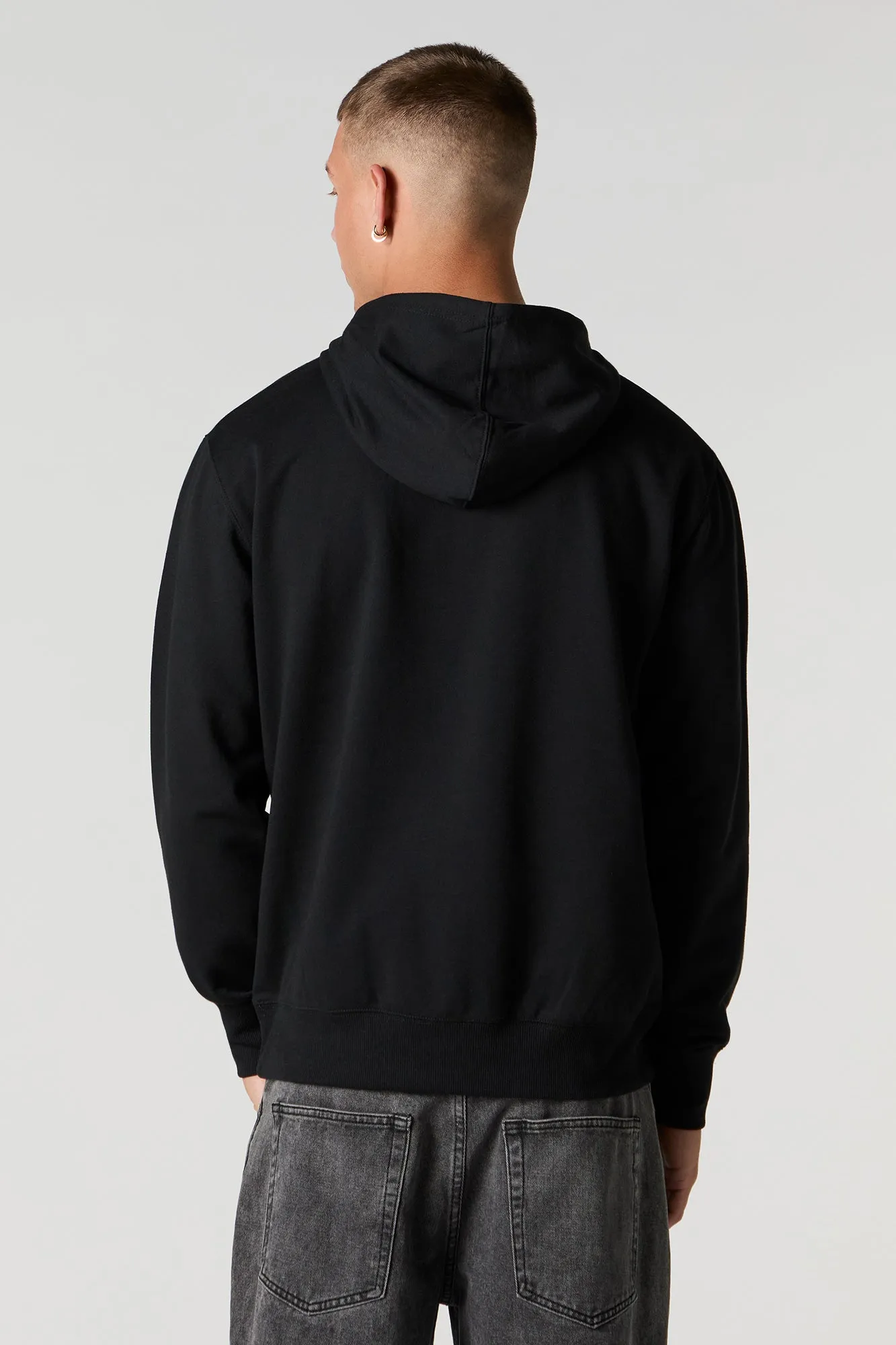Solid Fleece Drawstring Hoodie sold by Urban Planet product image thumbnail 5