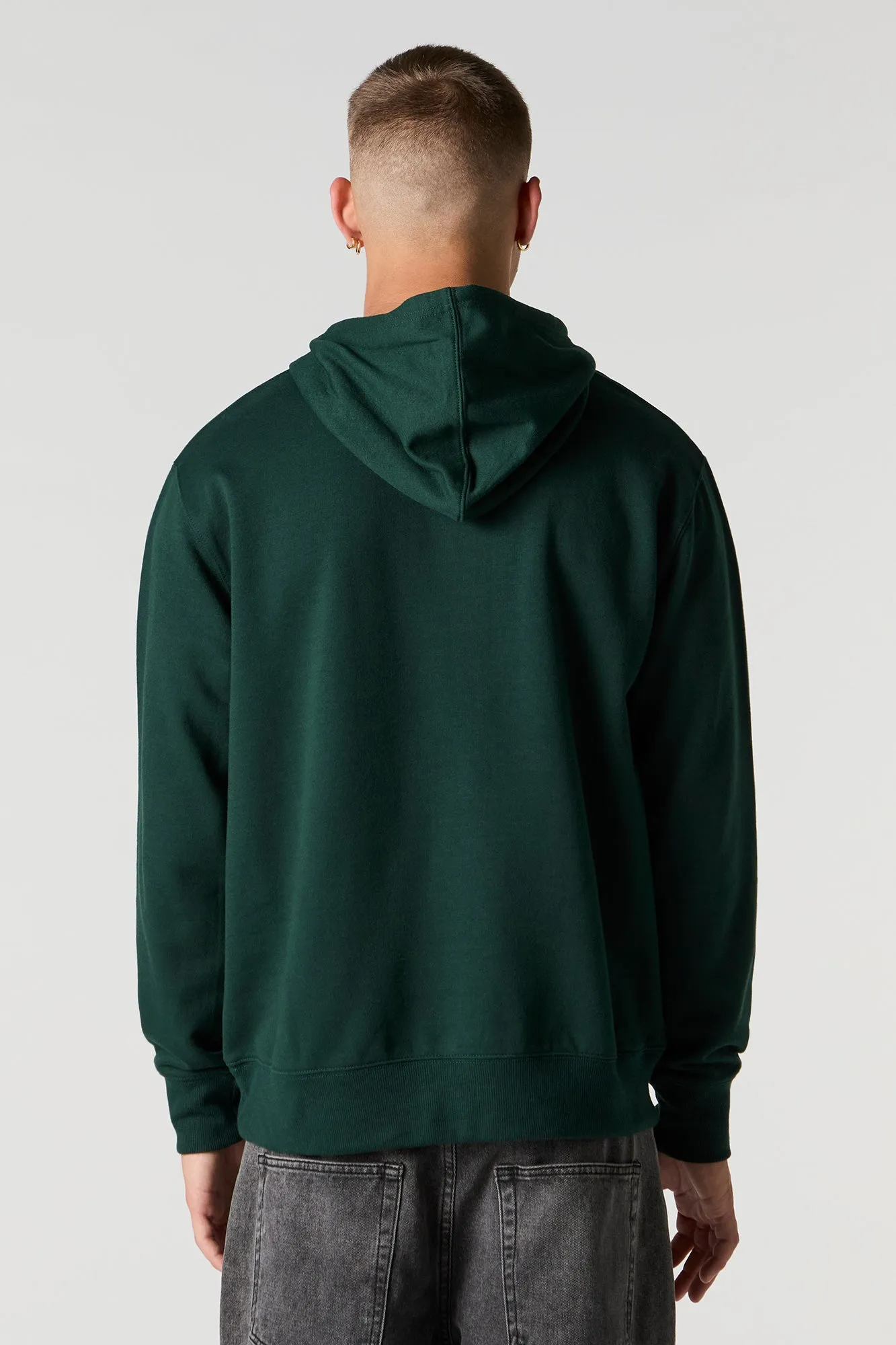 Solid Fleece Drawstring Hoodie sold by Urban Planet product image thumbnail 2