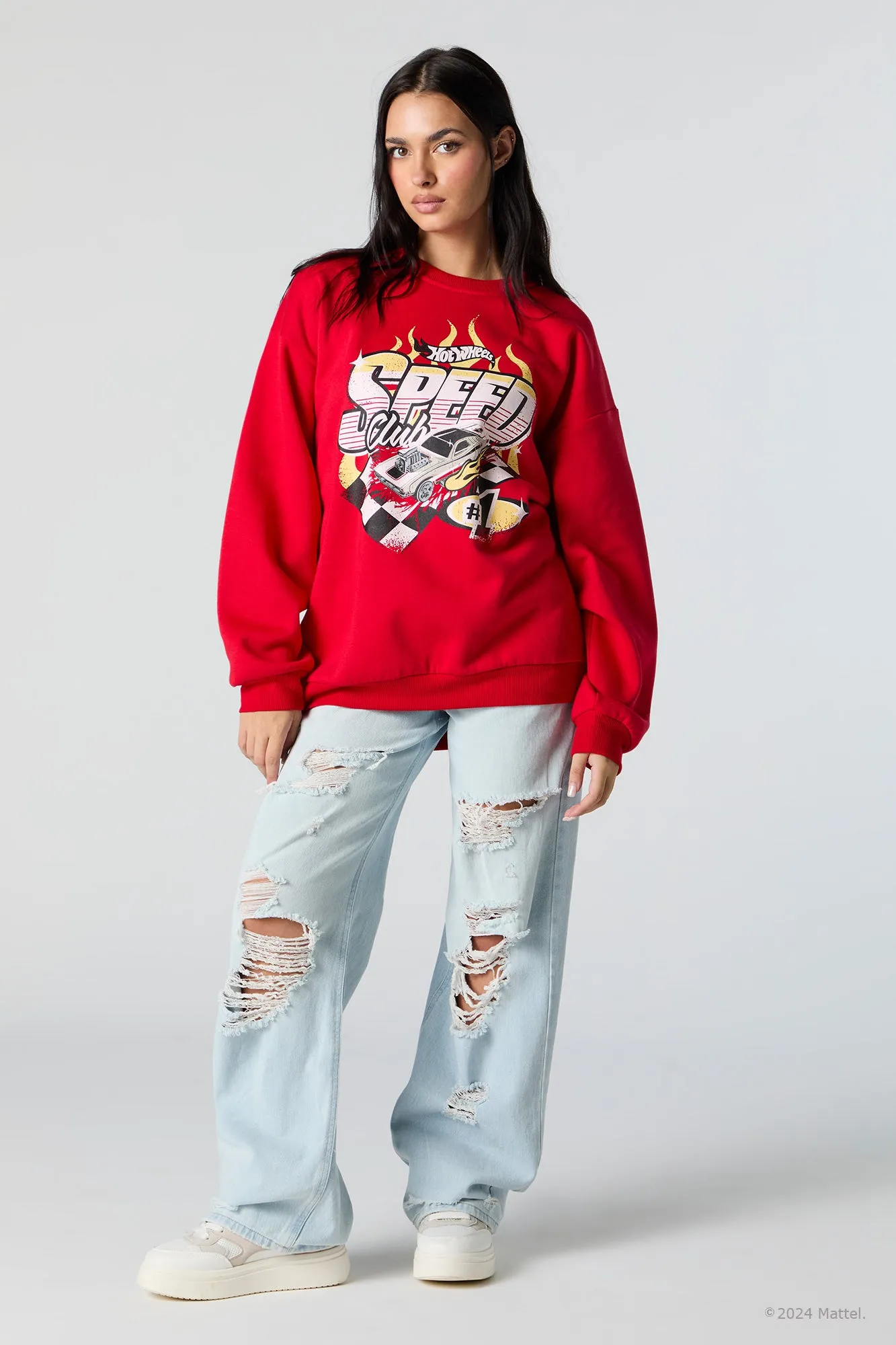 Hot Wheels™ Speed Club Graphic Fleece Sweatshirt sold by Urban Planet product image thumbnail 3