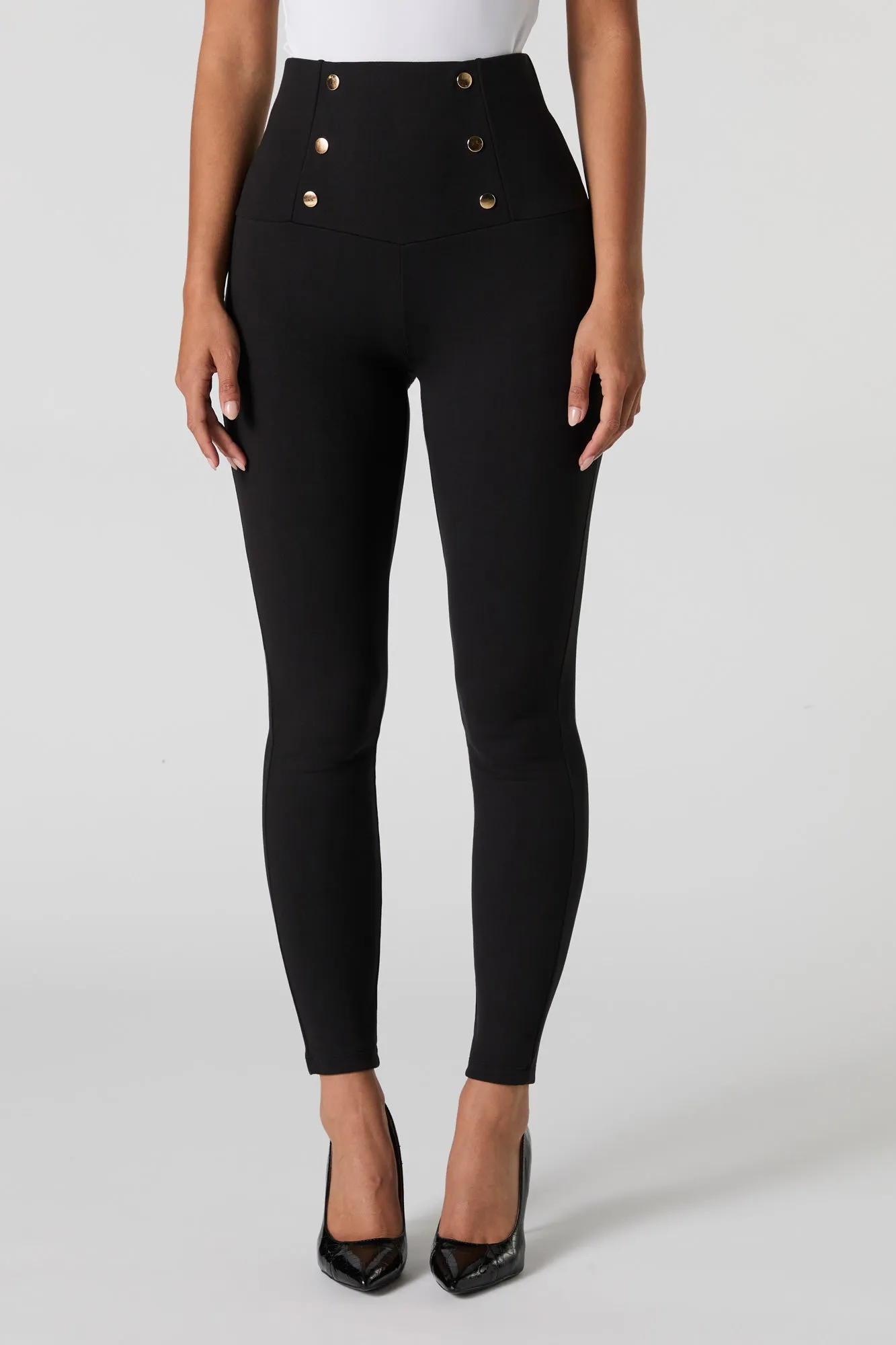 High Rise Utility Button Legging sold by Urban Planet product image thumbnail 2