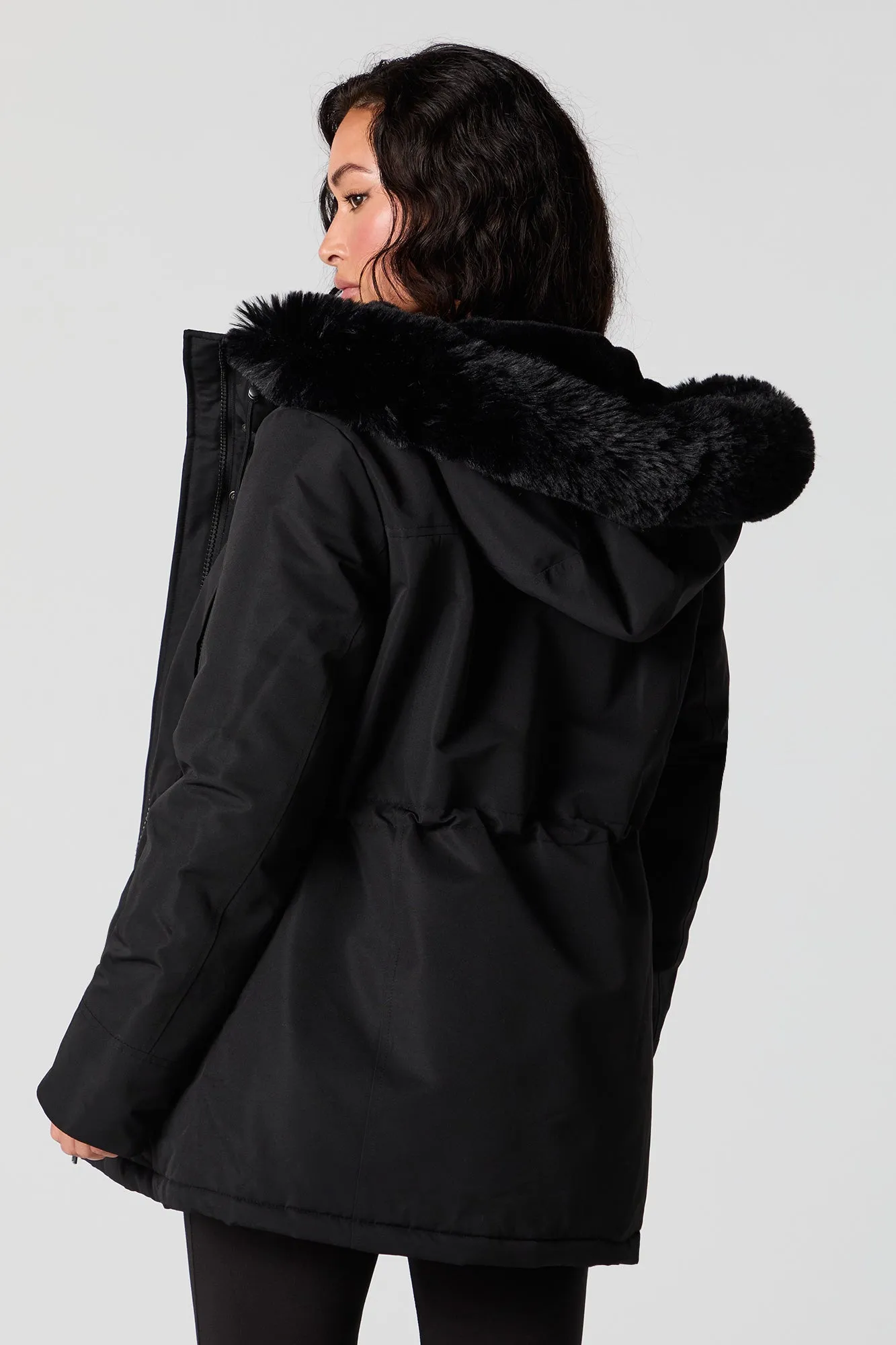 Faux Fur Lined Hooded Parka sold by Urban Planet product image thumbnail 5