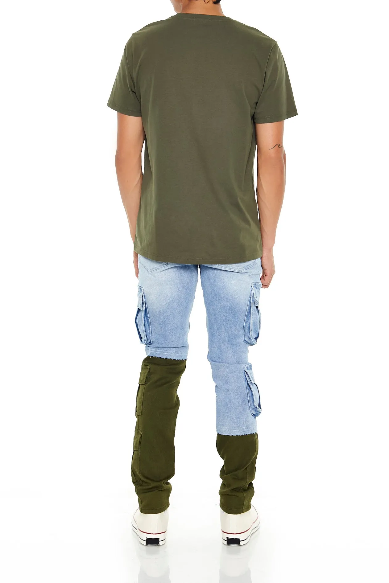 Colourblock Utility Cargo Skinny Jean sold by Urban Planet product image thumbnail 3