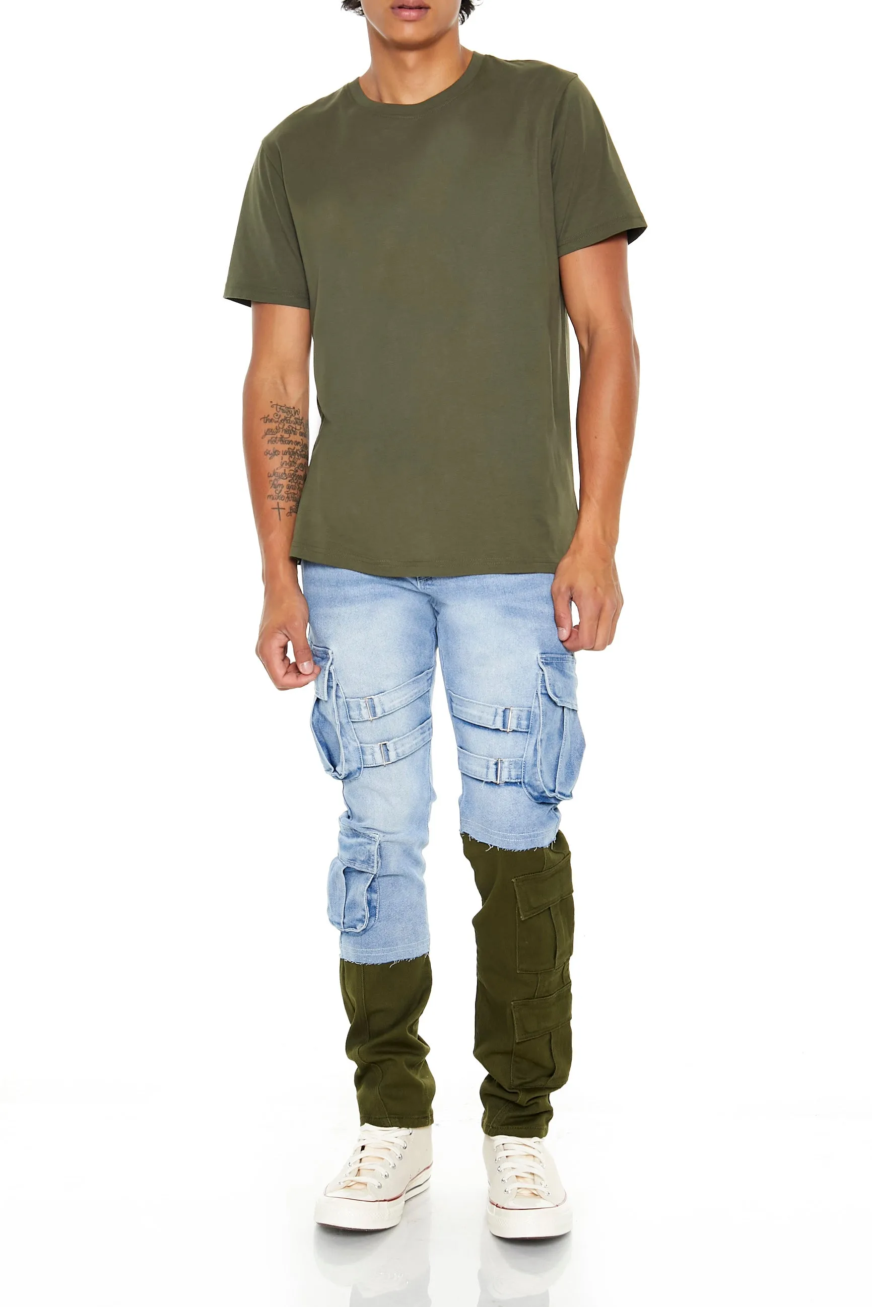 Colourblock Utility Cargo Skinny Jean sold by Urban Planet product image thumbnail 2