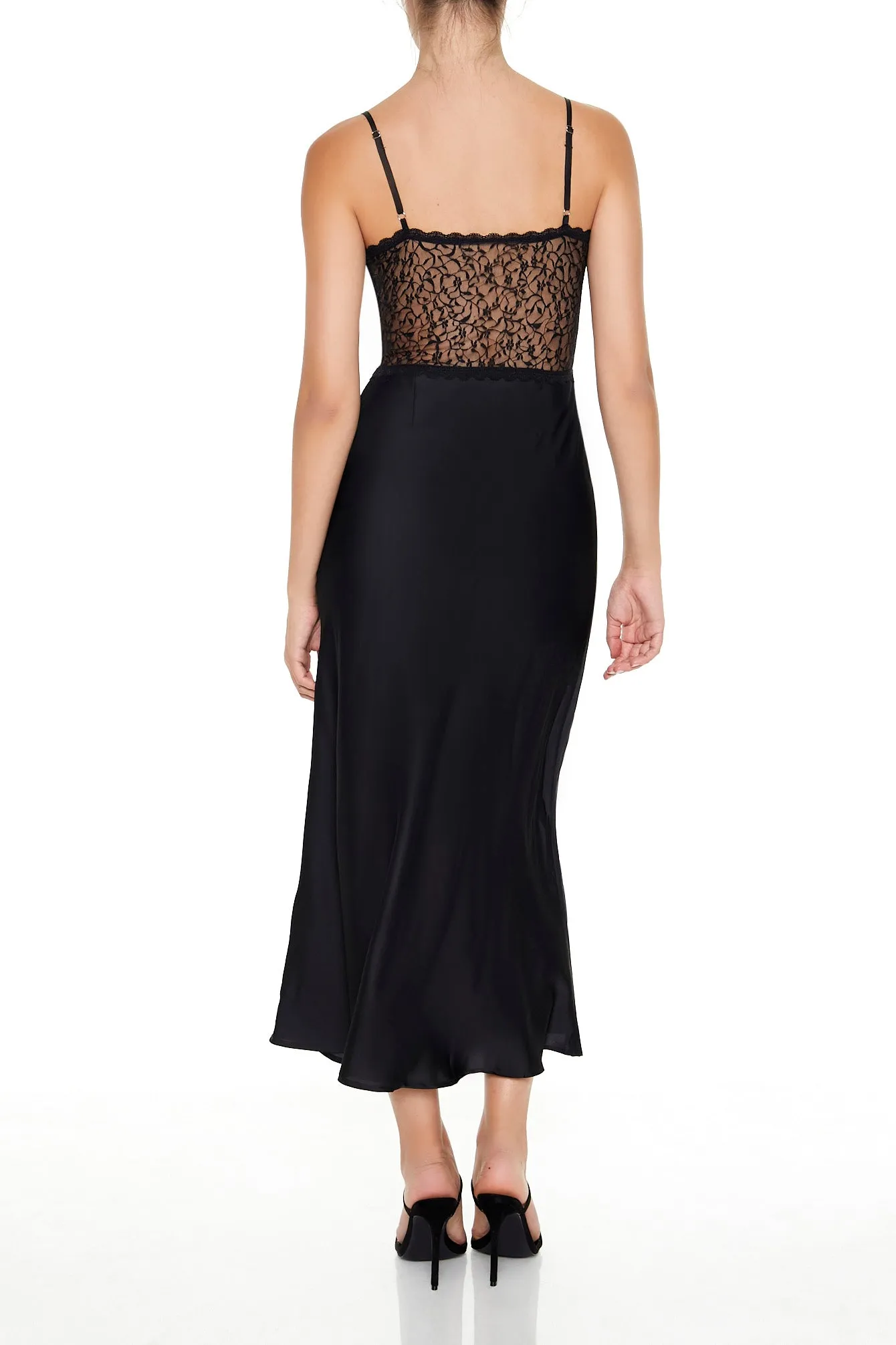 Satin Lace Corset Midi Dress sold by Urban Planet product image thumbnail 3