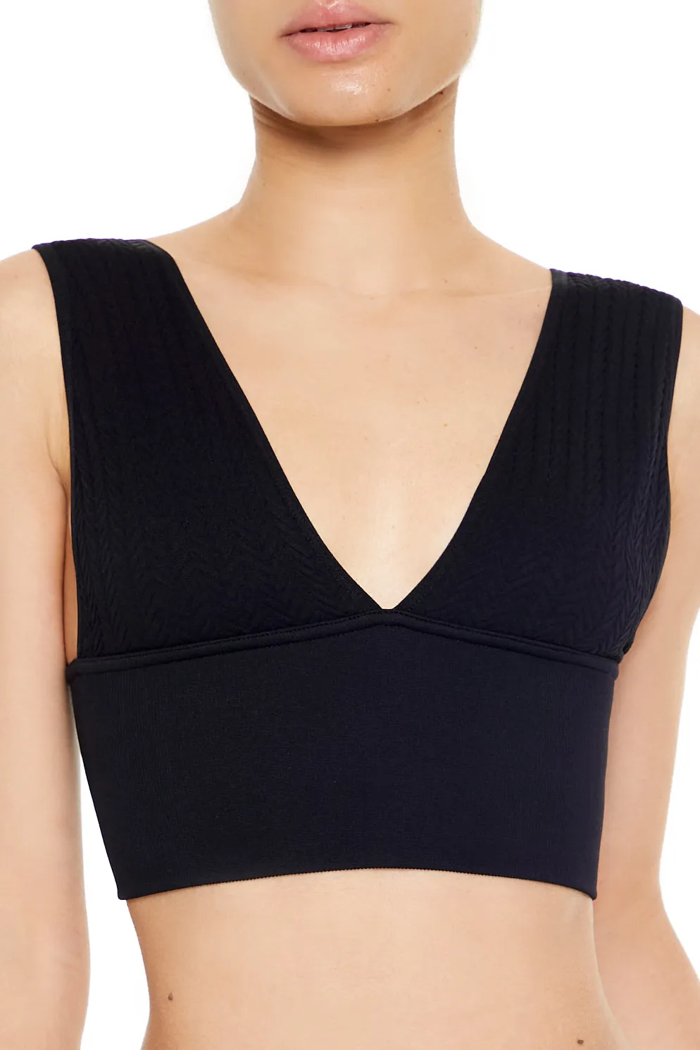 Seamless V-Neck Longline Bralette sold by Urban Planet product image thumbnail 2