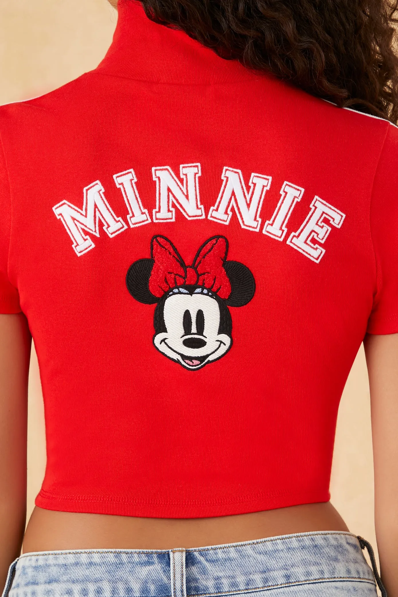 Haut court à imprimé Disney Minnie Mouse avec fermeture à glissière sold by Urban Planet product image thumbnail 3