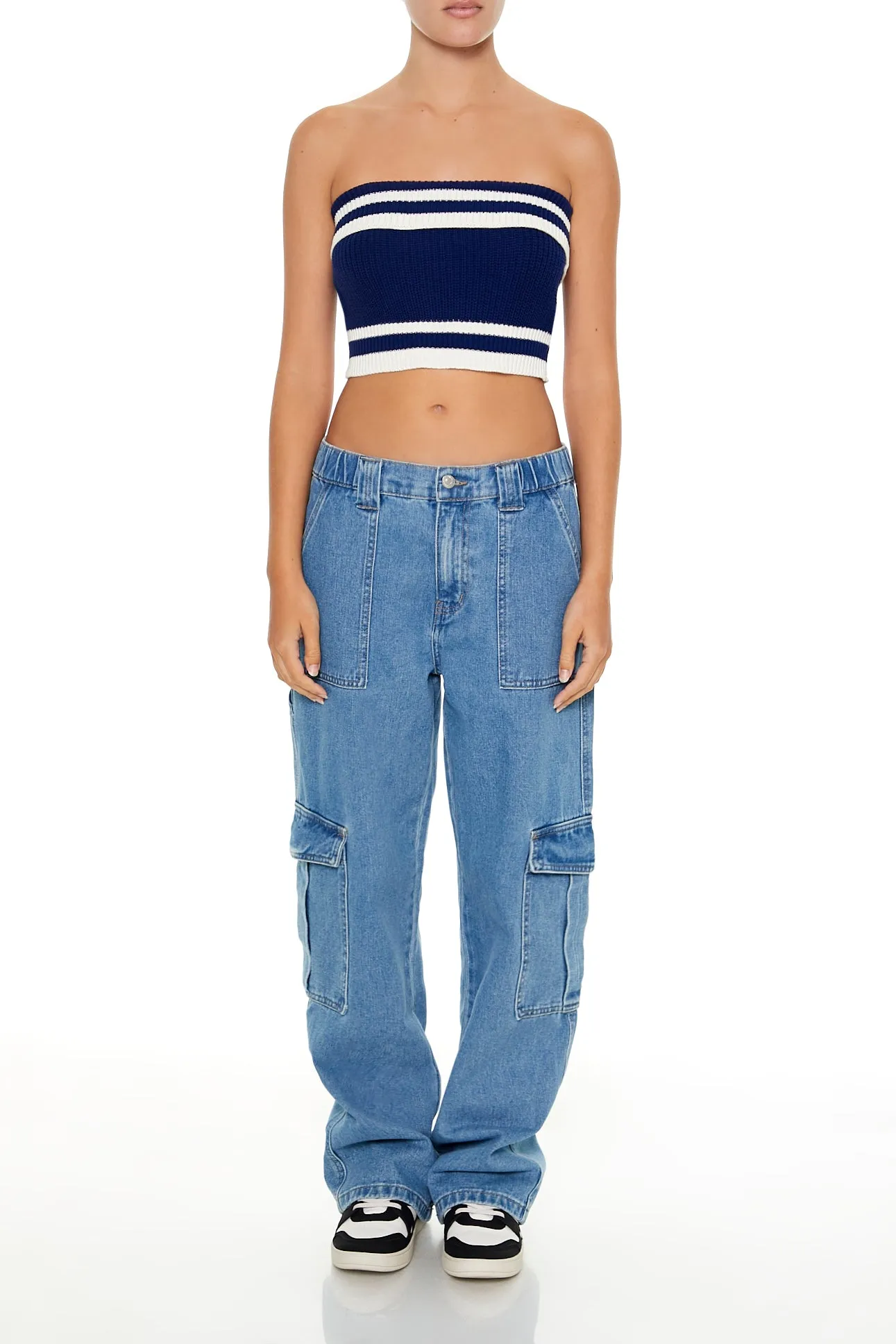 Haut tubulaire en tricot rayé sold by Urban Planet product image thumbnail 2