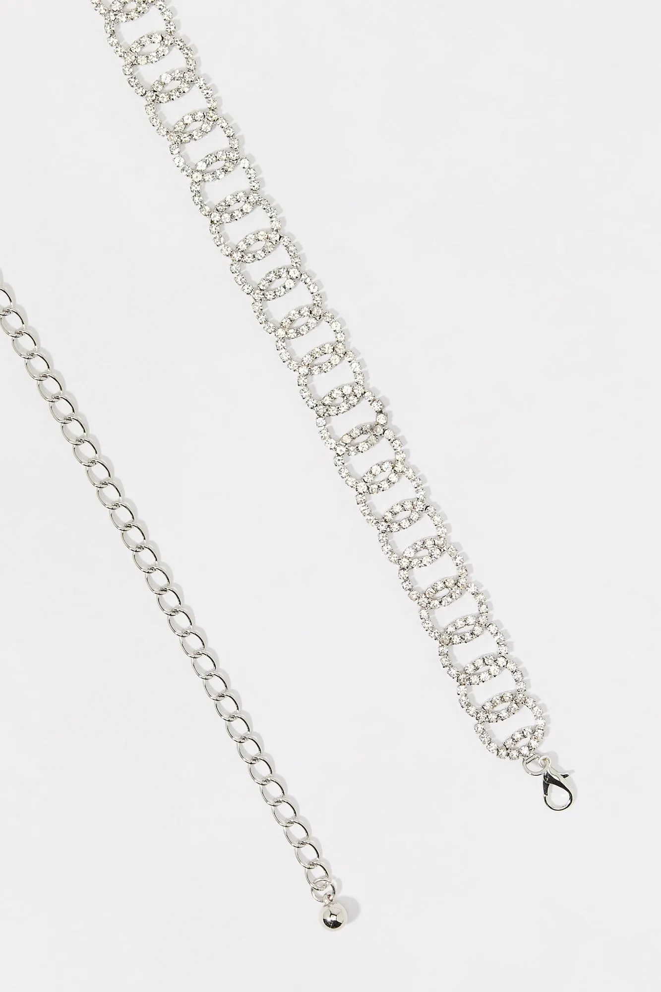 Rhinestone Circle Chain Belt sold by Urban Planet