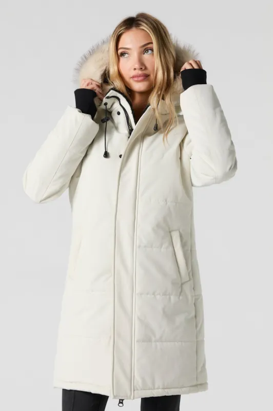 Parka bouffante à capuchon en similifourrure sold by Urban Planet