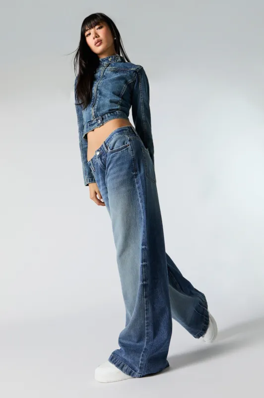 High Rise Super Wide Leg Jean sold by Urban Planet
