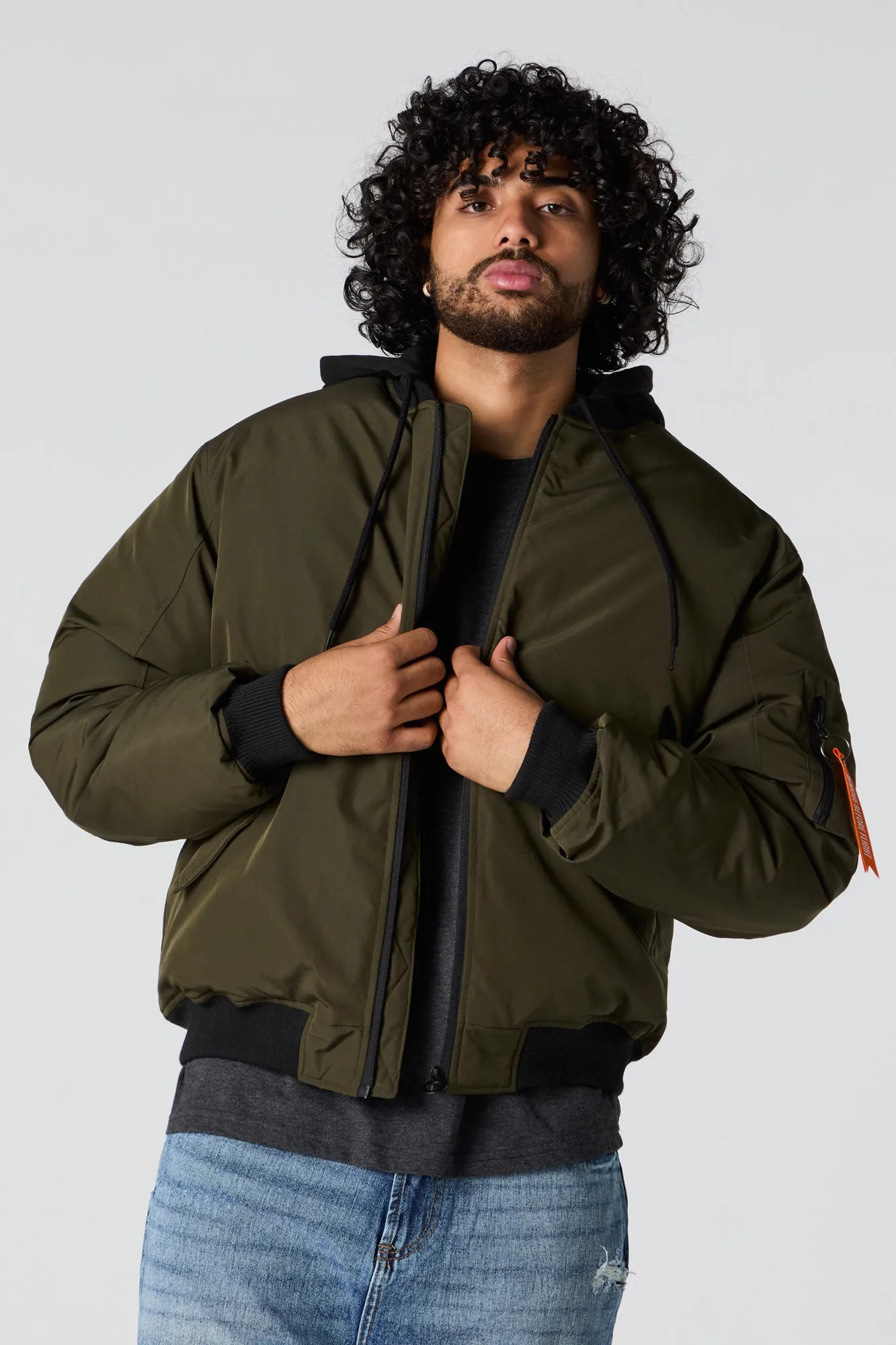 Hooded Bomber Jacket sold by Urban Planet