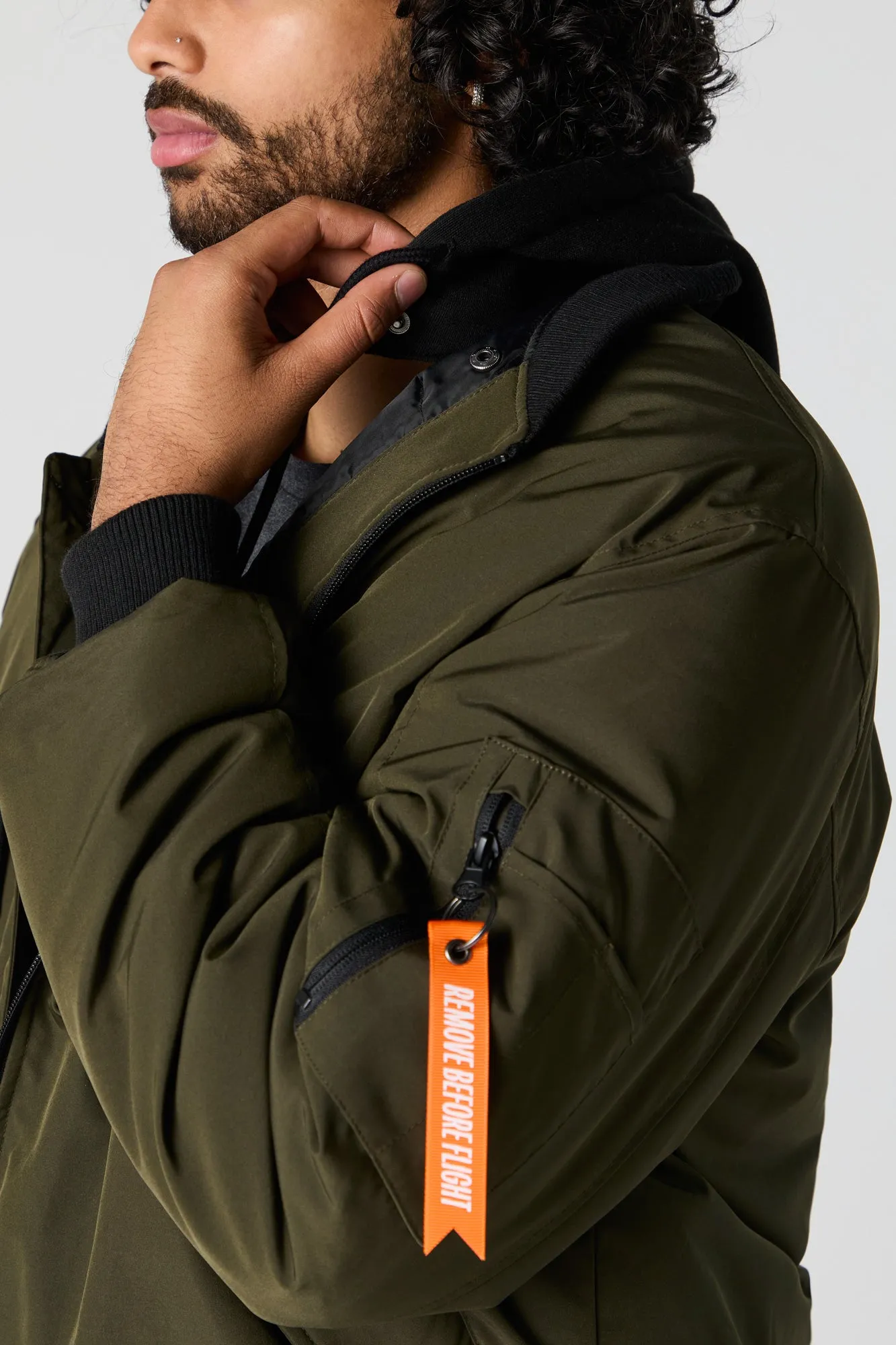 Hooded Bomber Jacket sold by Urban Planet product image thumbnail 4
