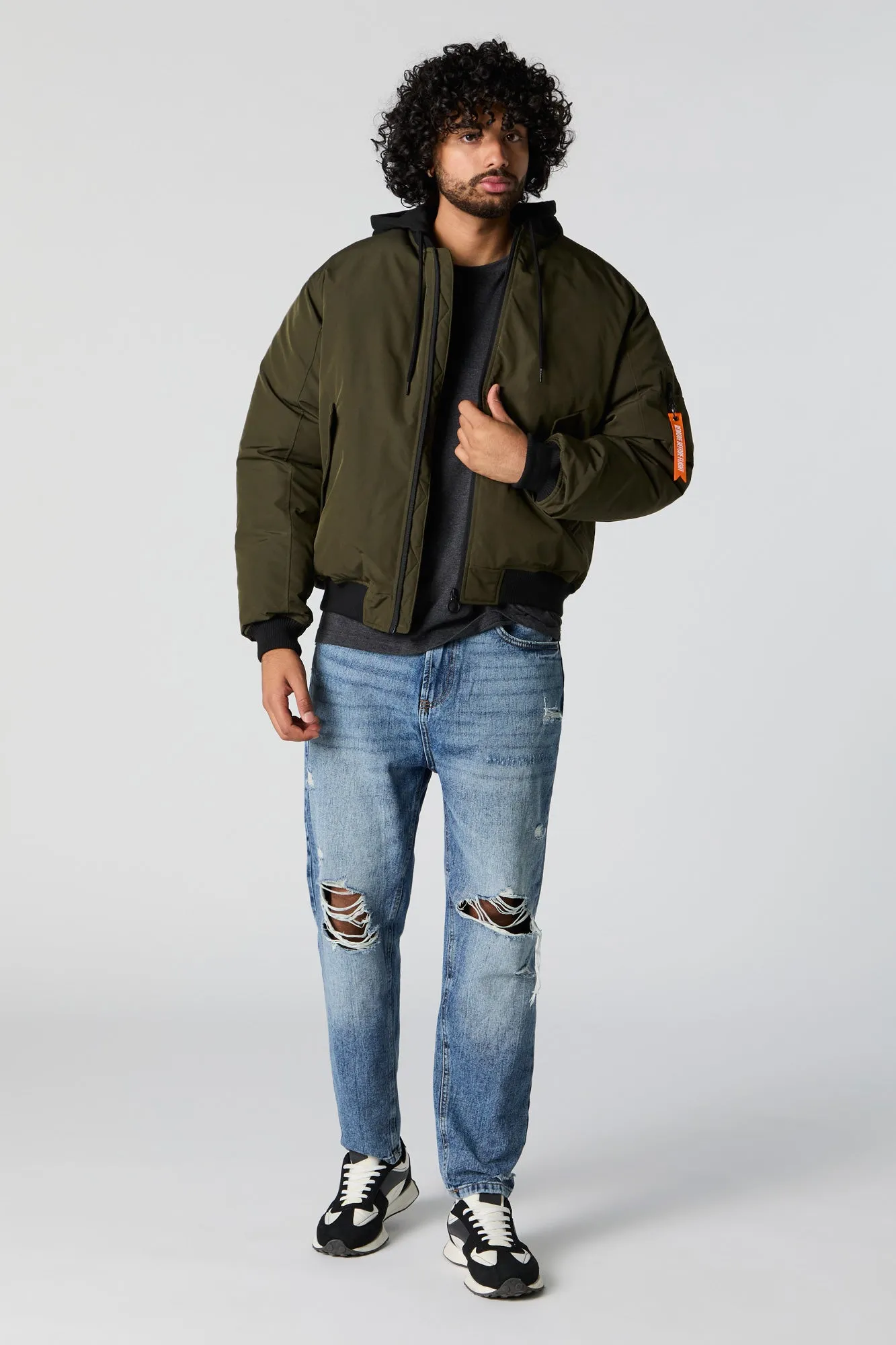 Hooded Bomber Jacket sold by Urban Planet product image thumbnail 3