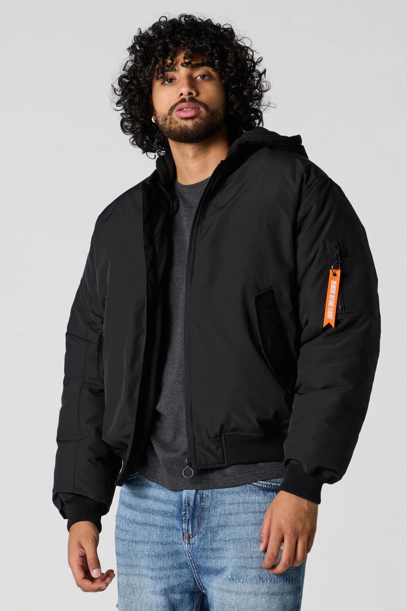 Hooded Bomber Jacket sold by Urban Planet product image thumbnail 5