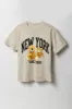 T-shirt délavé à imprimé New York Bears sold by Urban Planet