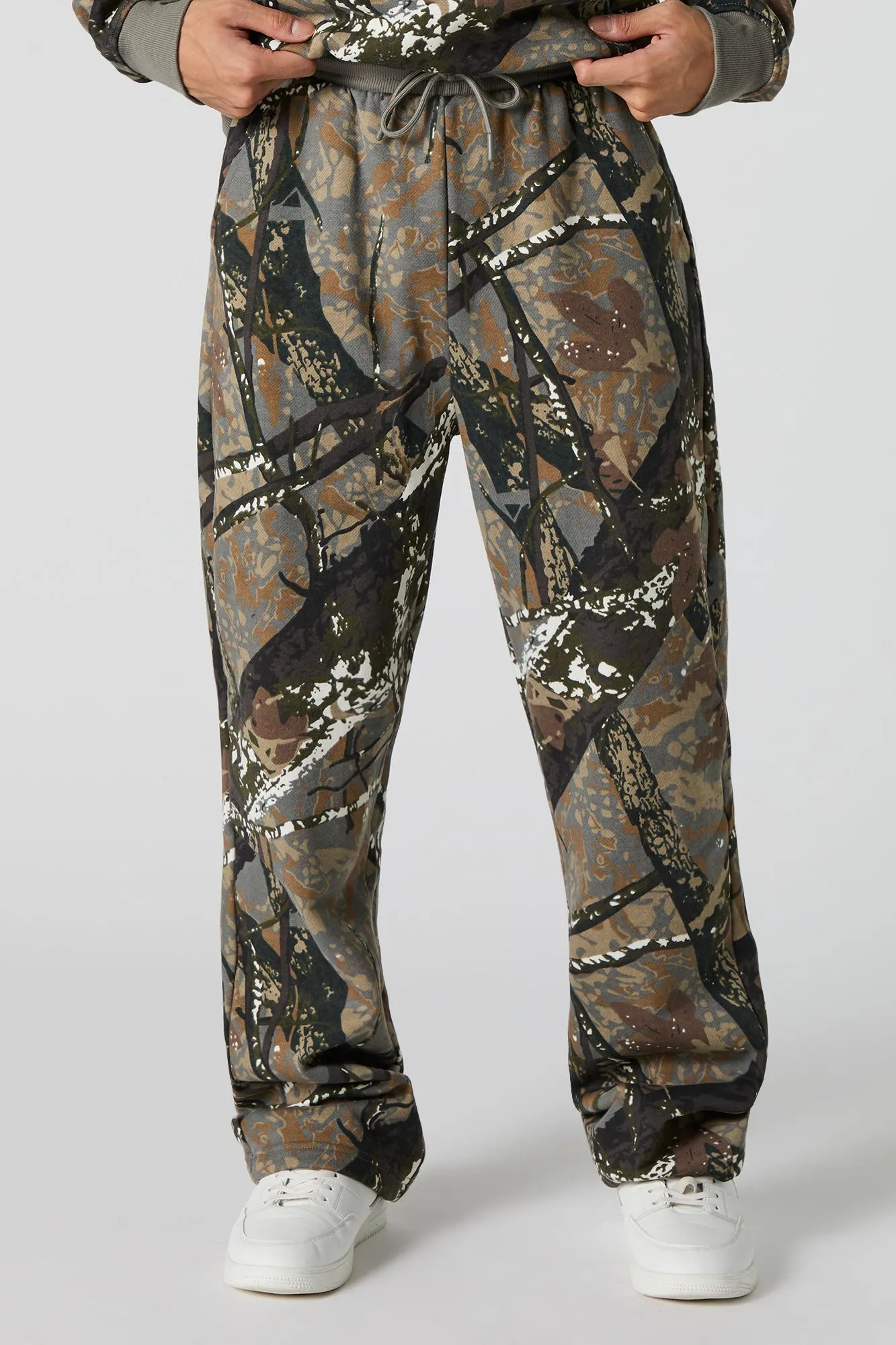 Forest Camo Print Fleece Sweatpant sold by Urban Planet