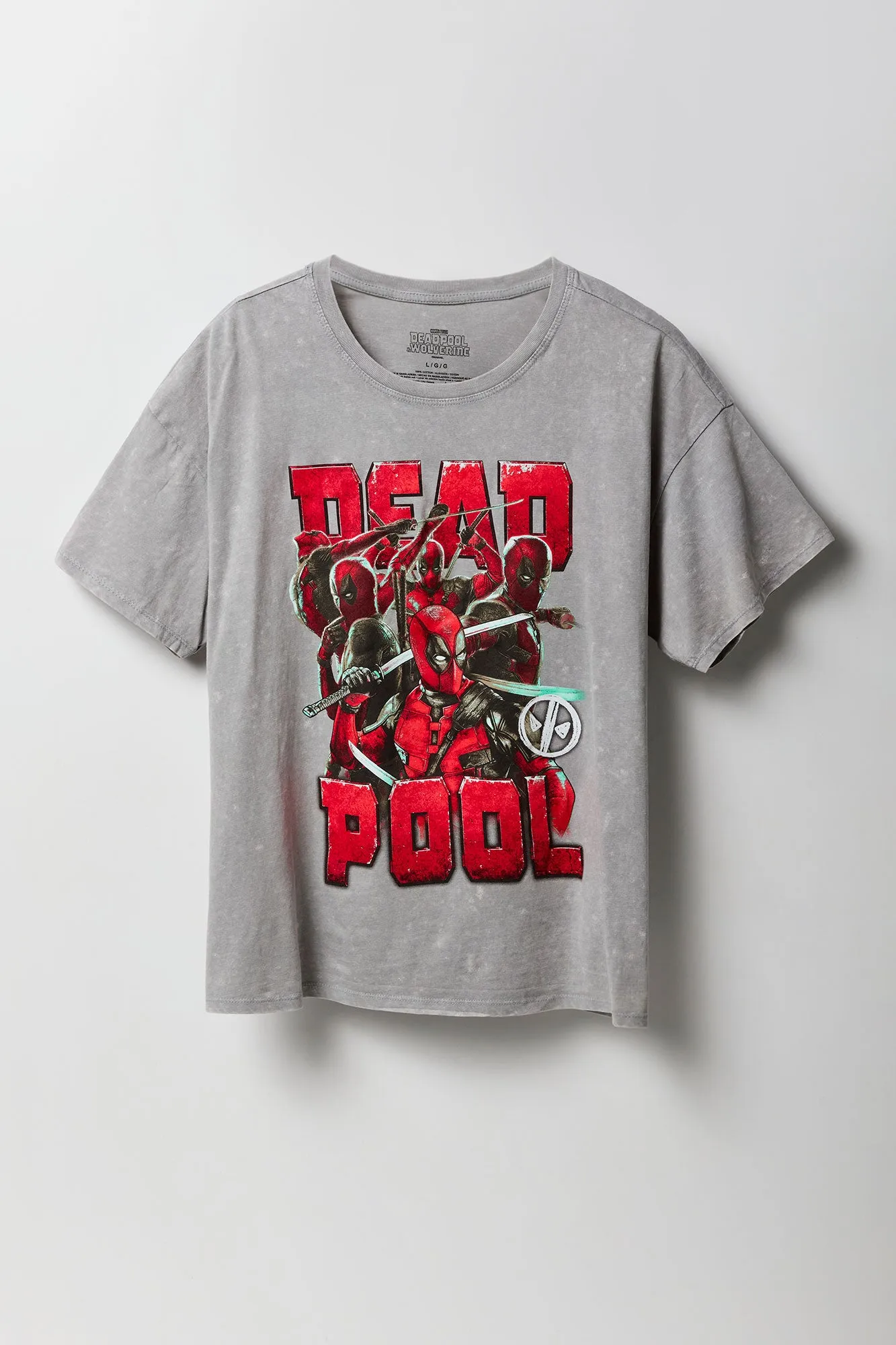 Deadpool Graphic Washed Boyfriend T-Shirt sold by Urban Planet product image thumbnail 4