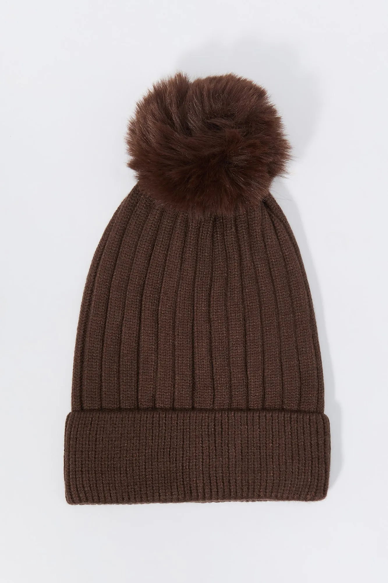 Ribbed Knit Beanie with Pom Pom sold by Urban Planet product image thumbnail 5