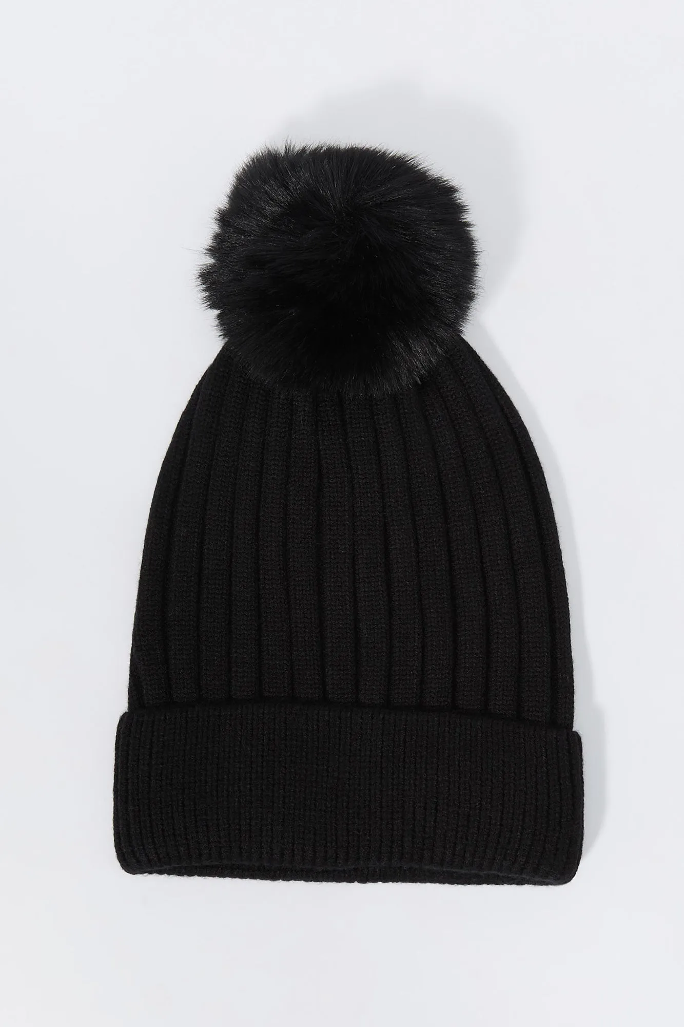 Ribbed Knit Beanie with Pom Pom sold by Urban Planet product image thumbnail 2