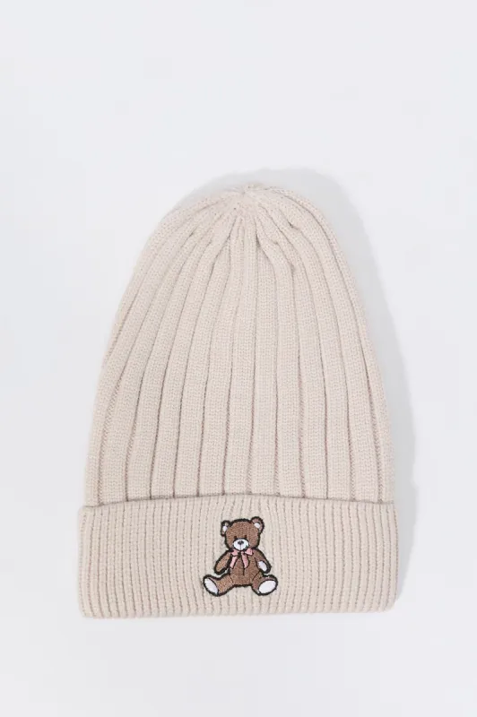 Embroidered Ribbed Knit Beanie sold by Urban Planet