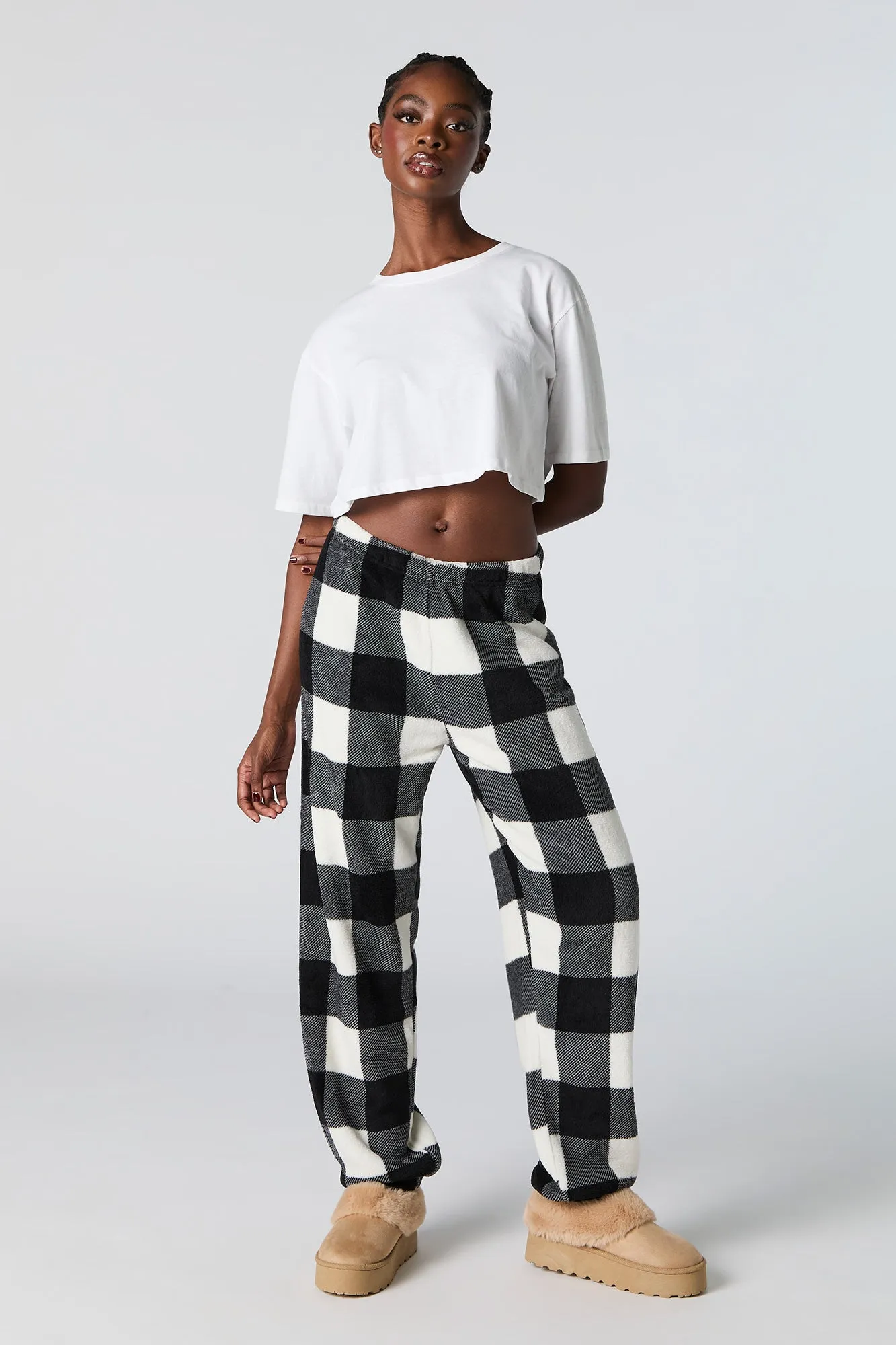 Pantalon de pyjama imprimé en peluche sold by Urban Planet product image thumbnail 4