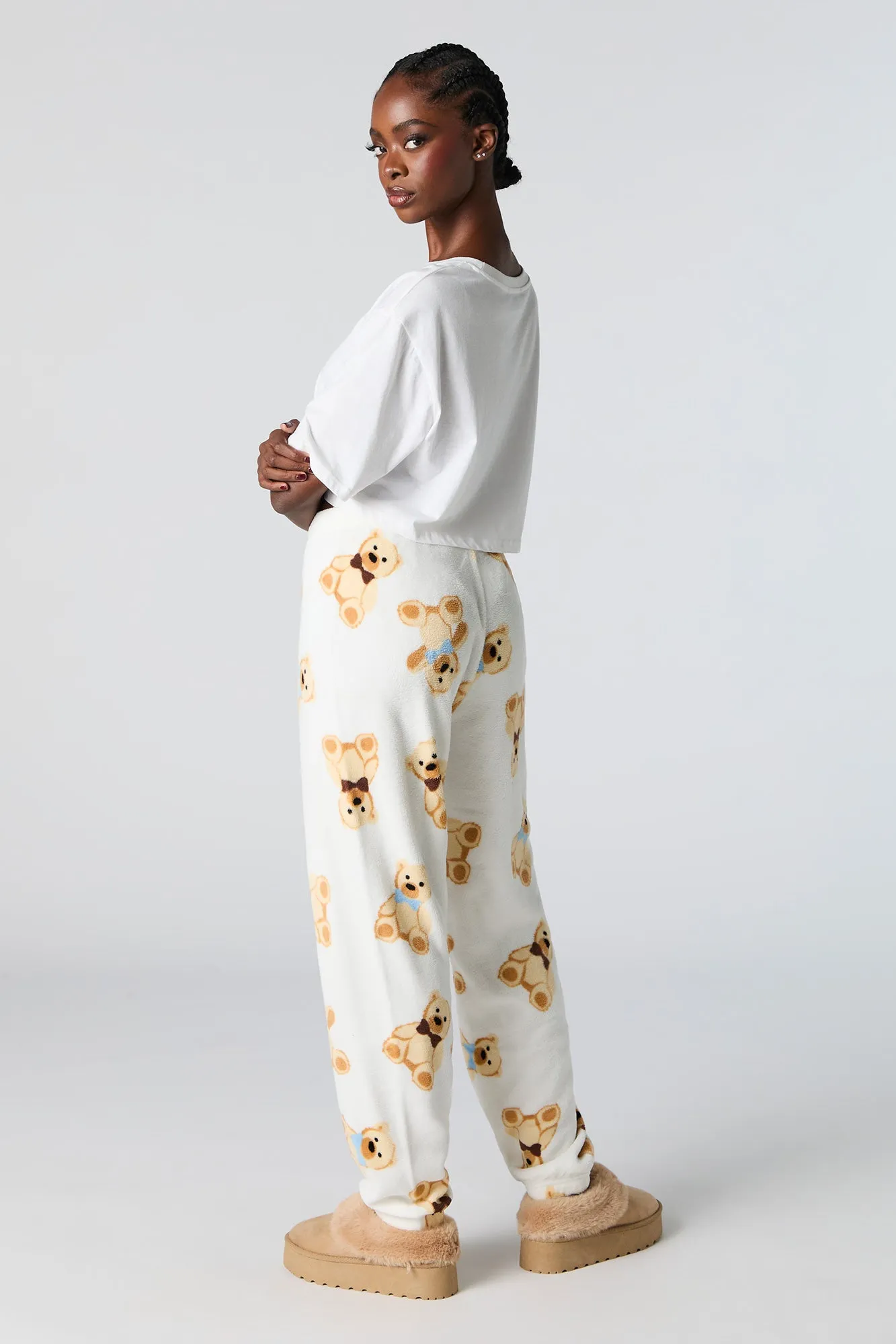 Pantalon de pyjama imprimé en peluche sold by Urban Planet product image thumbnail 3