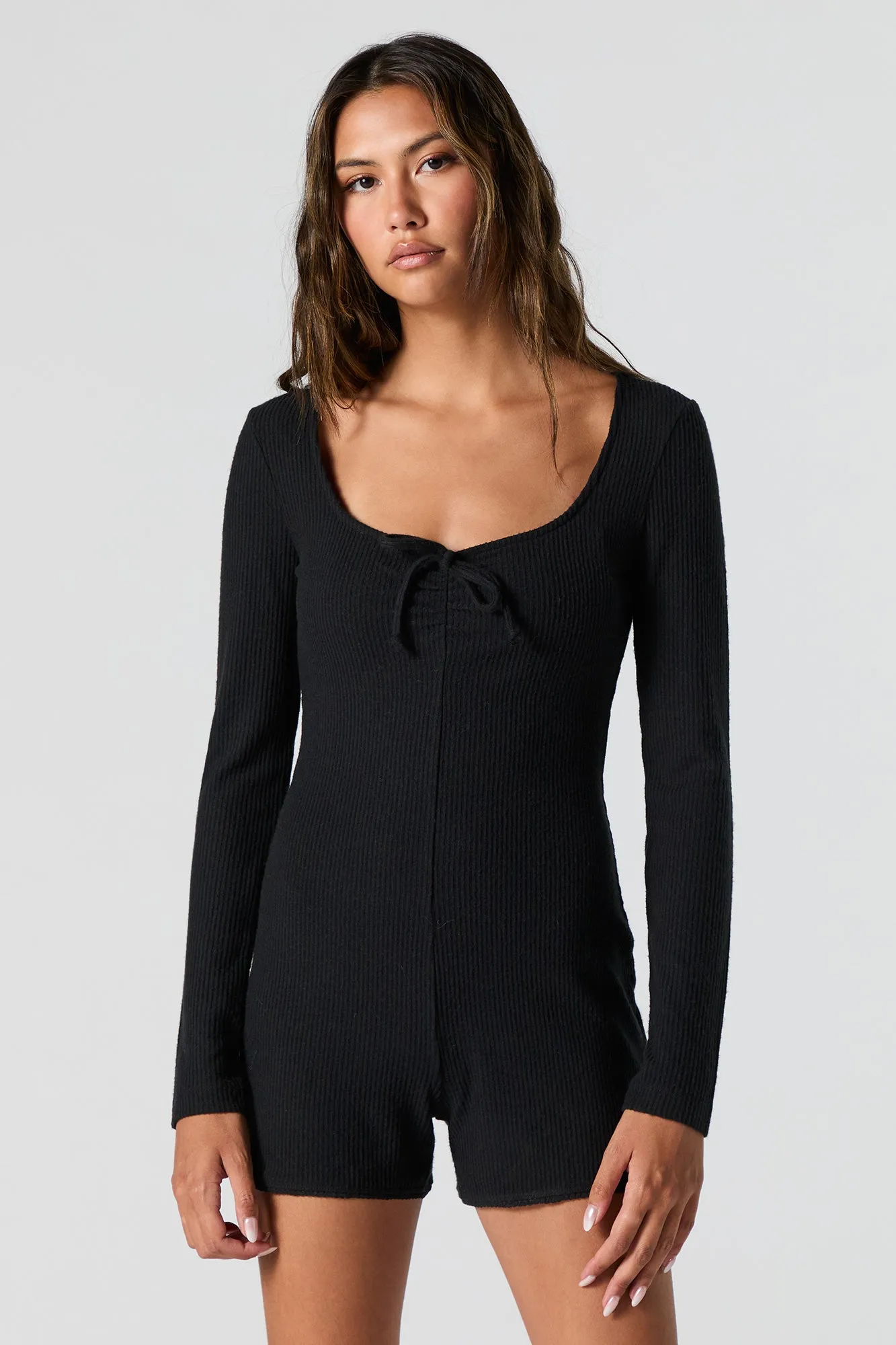 Combi-short de pyjama côtelé avec décolleté en coeur sold by Urban Planet product image thumbnail 4