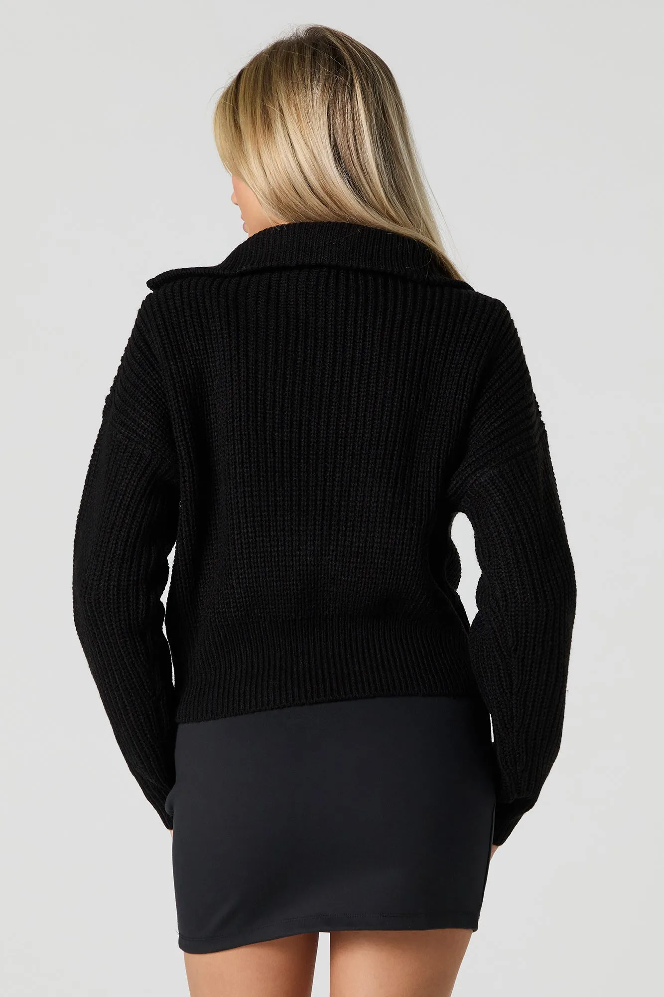 Quarter Zip Mock Neck Sweater sold by Urban Planet product image thumbnail 5