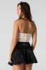 Haut corset en satin rayé avec pierres du Rhin sold by Urban Planet