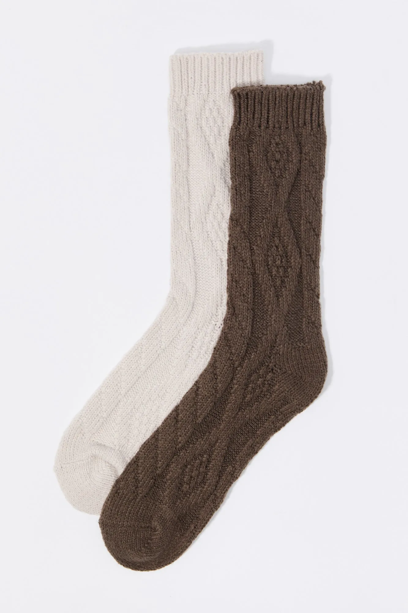 Soft Cable Knit Socks (2 Pack) sold by Urban Planet