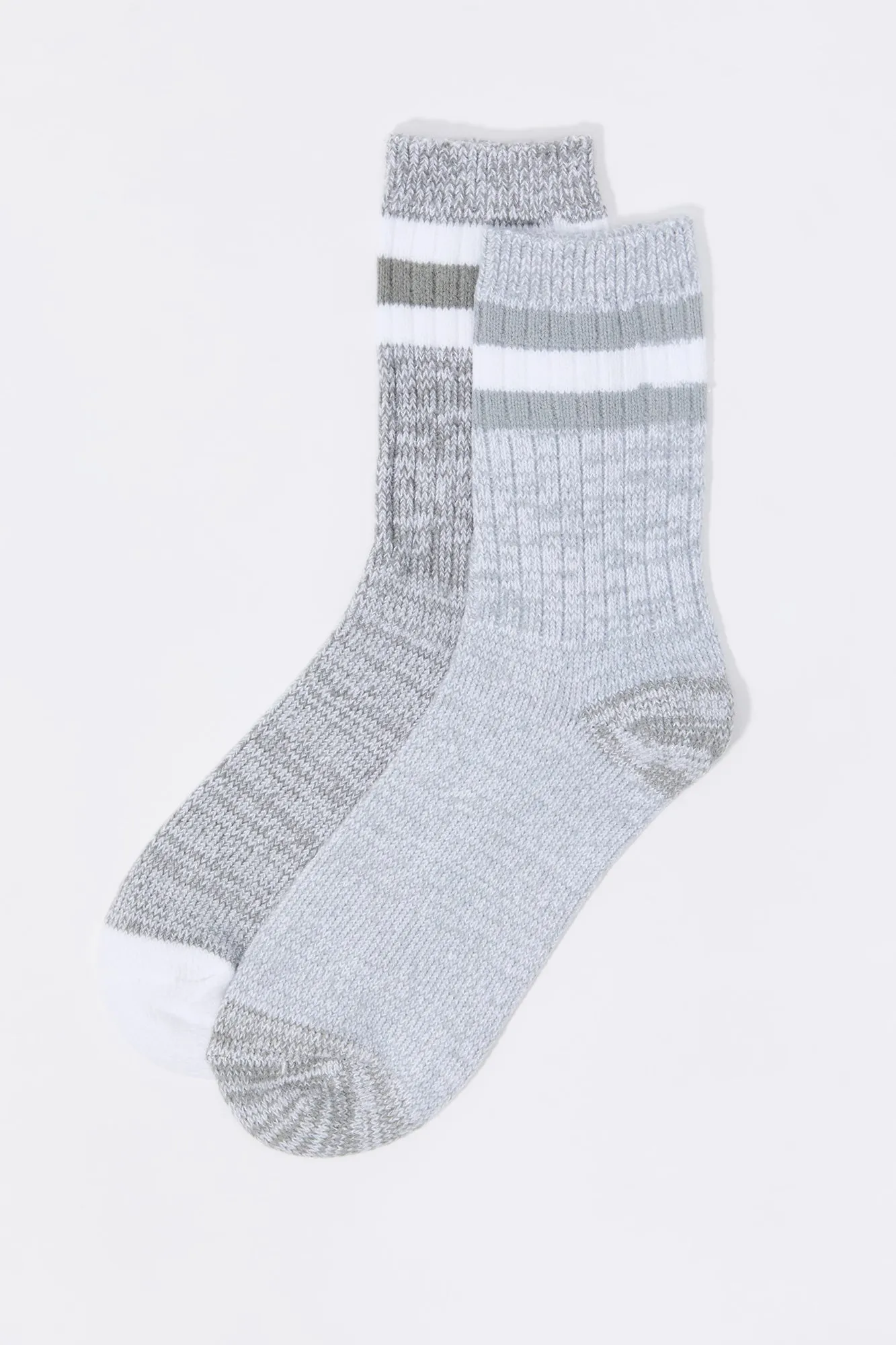 Soft Knit Striped Crew Socks (2 Pack) sold by Urban Planet product image thumbnail 3