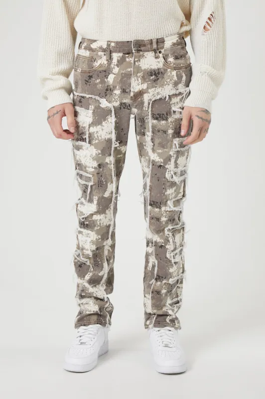 Camo Print Distressed Slim Fit Jean sold by Urban Planet