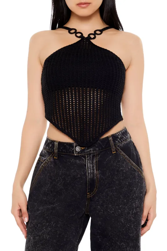 Crochet O Ring Halter Top sold by Urban Planet
