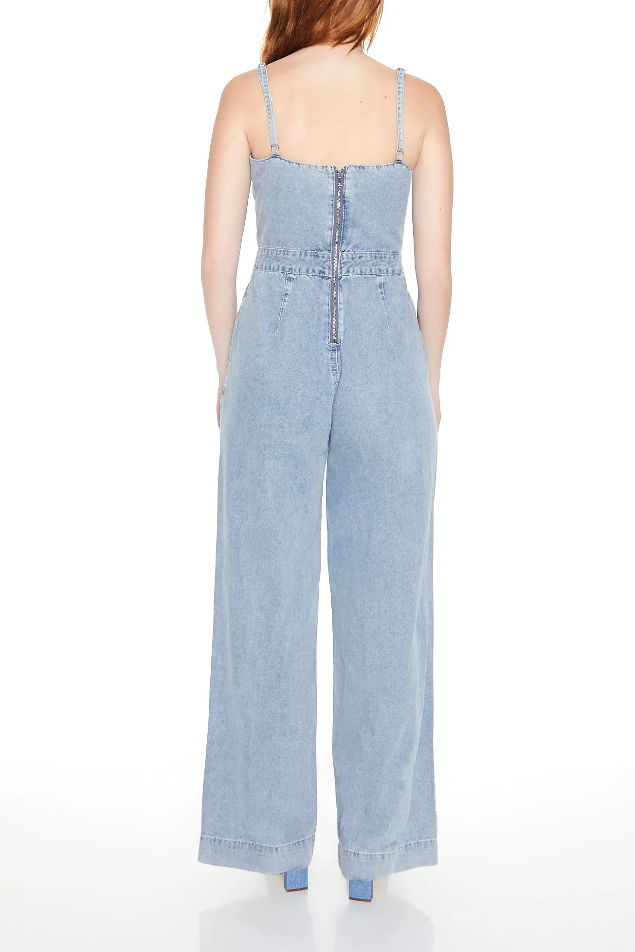 Justaucorps à jambe large à surplis en denim sold by Urban Planet product image thumbnail 2