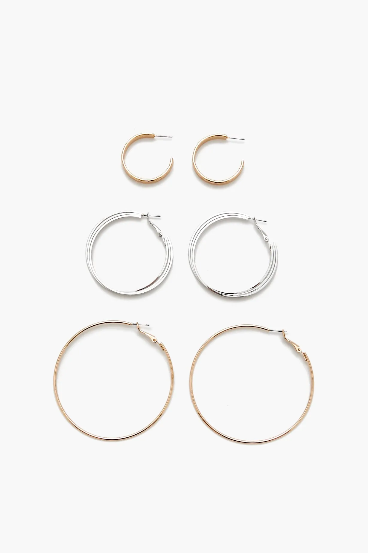 Hoop Earring Set (3 Pairs) sold by Urban Planet